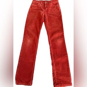 PATAGONIA WORN WEAR W’s Dark Burnt Orange  Corduroy Pants Size 26  29x31